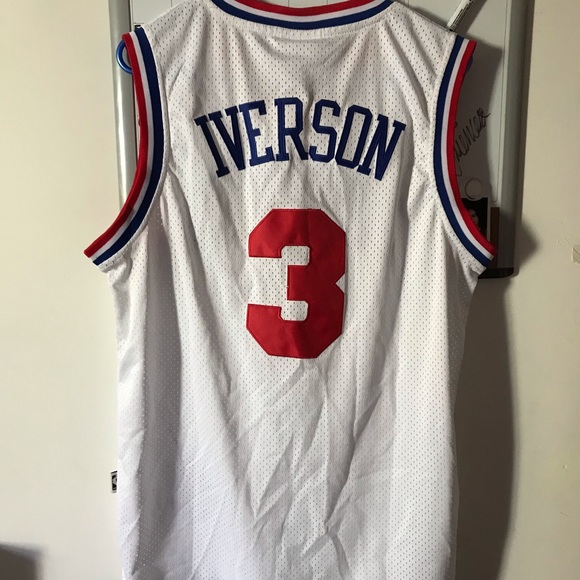 Original Iverson Sixers Hardwood Jersey M - Picture 2 of 4